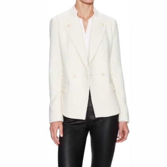 Vince Cream Woolblend Boucher Military Blazer Coat - Picture 2 of 13